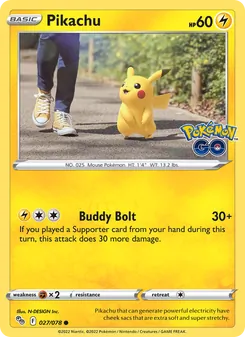 Pikachu, Pokémon GO, no. 027