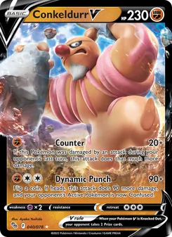 Conkeldurr V, Pokémon GO, no. 040