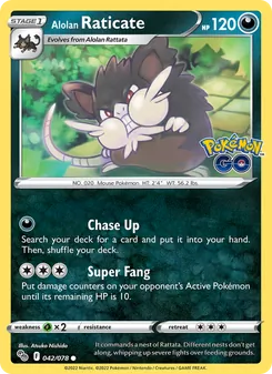 Alolan Raticate, Pokémon GO, no. 042