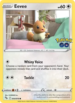 Eevee, Pokémon GO, no. 054