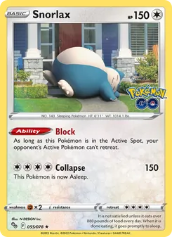 Snorlax, Pokémon GO, no. 055