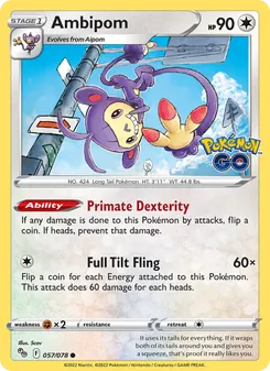 Ambipom, Pokémon GO, no. 057