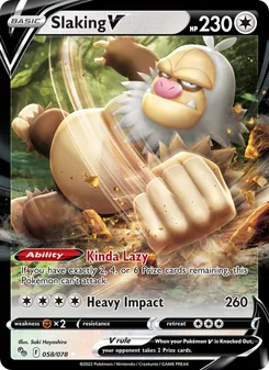 Slaking V, Pokémon GO, no. 058