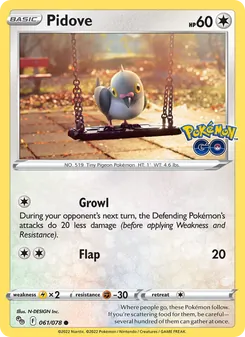 Pidove, Pokémon GO, no. 061