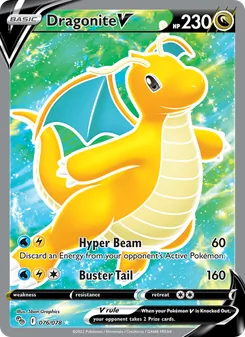 Dragonite V, Pokémon GO, no. 076