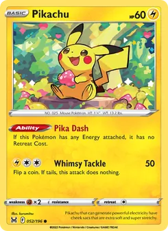 Pikachu, Lost Origin, no. 052