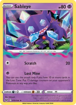 Sableye, Lost Origin, no. 070