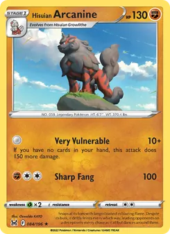 Hisuian Arcanine, Lost Origin, no. 084