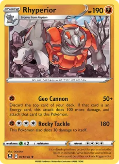 Rhyperior, Lost Origin, no. 091