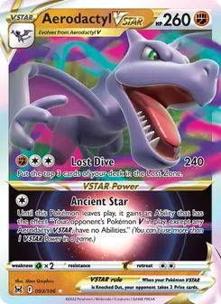 Aerodactyl VSTAR, Lost Origin, no. 093