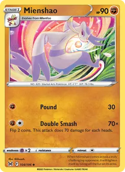 Mienshao, Lost Origin, no. 104