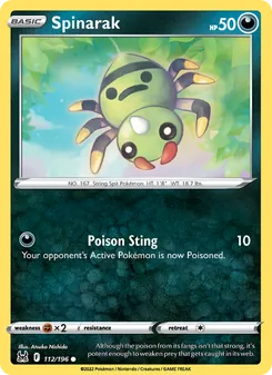 Spinarak, Lost Origin, no. 112