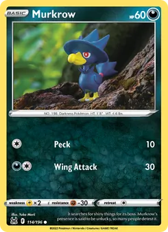 Murkrow, Lost Origin, no. 114