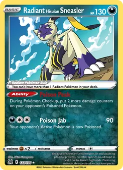 Radiant Hisuian Sneasler, Lost Origin, no. 123