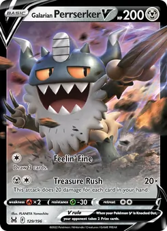 Galarian Perrserker V, Lost Origin, no. 129