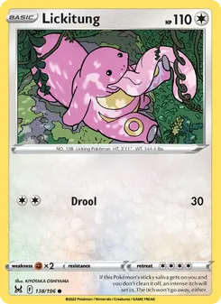 Lickitung, Lost Origin, no. 138