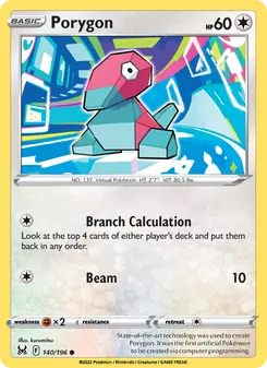 Porygon, Lost Origin, no. 140