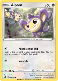Aipom, Lost Origin, no. 144