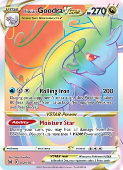 Hisuian Goodra VSTAR, Lost Origin, no. 202