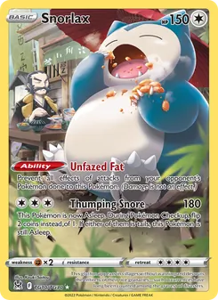 Snorlax, Lost Origin Trainer Gallery, no. TG10