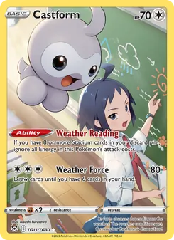 Castform, Lost Origin Trainer Gallery, no. TG11