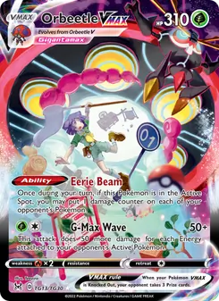 Orbeetle VMAX, Lost Origin Trainer Gallery, no. TG13