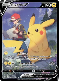 Pikachu V, Lost Origin Trainer Gallery, no. TG16
