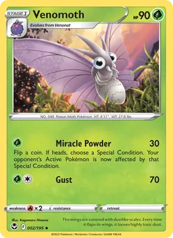 Venomoth, Silver Tempest, no. 002