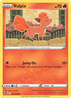 Vulpix, Silver Tempest, no. 017