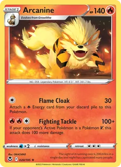 Arcanine, Silver Tempest, no. 020