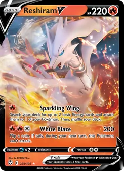 Reshiram V, Silver Tempest, no. 024