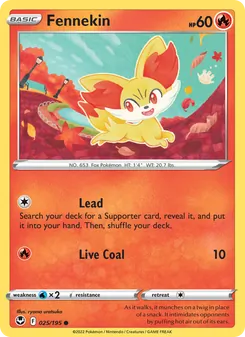 Fennekin, Silver Tempest, no. 025