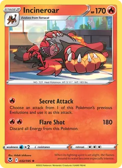 Incineroar, Silver Tempest, no. 032