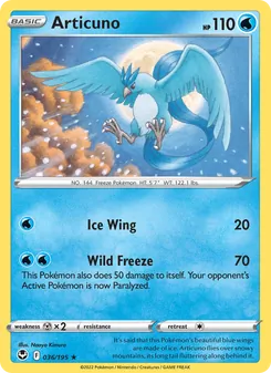 Articuno, Silver Tempest, no. 036