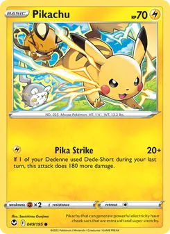 Pikachu, Silver Tempest, no. 049