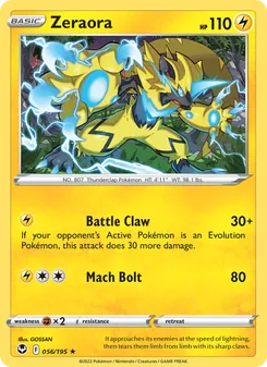 Zeraora, Silver Tempest, no. 056