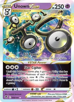 Unown VSTAR, Silver Tempest, no. 066