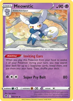 Meowstic, Silver Tempest, no. 082