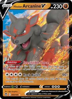 Hisuian Arcanine V, Silver Tempest, no. 090