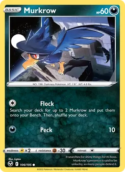 Murkrow, Silver Tempest, no. 106