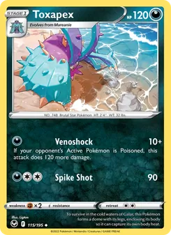 Toxapex, Silver Tempest, no. 115