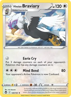 Hisuian Braviary, Silver Tempest, no. 149