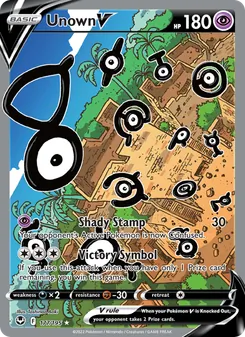Unown V, Silver Tempest, no. 177
