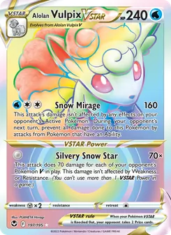 Alolan Vulpix VSTAR, Silver Tempest, no. 197