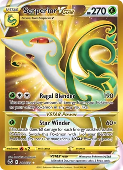 Serperior VSTAR, Silver Tempest, no. 210
