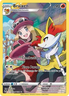 Braixen, Silver Tempest Trainer Gallery, no. TG01