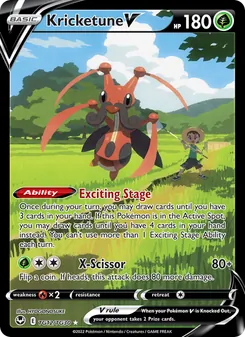 Kricketune V, Silver Tempest Trainer Gallery, no. TG12
