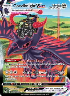 Corviknight VMAX, Silver Tempest Trainer Gallery, no. TG19