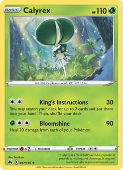 Calyrex, Crown Zenith, no. 017
