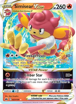 Simisear VSTAR, Crown Zenith, no. 023